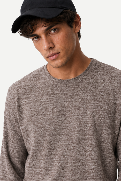 Heavyweight Textured Long Sleeve Tee