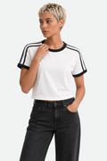 Three-Stripe Cropped Tee