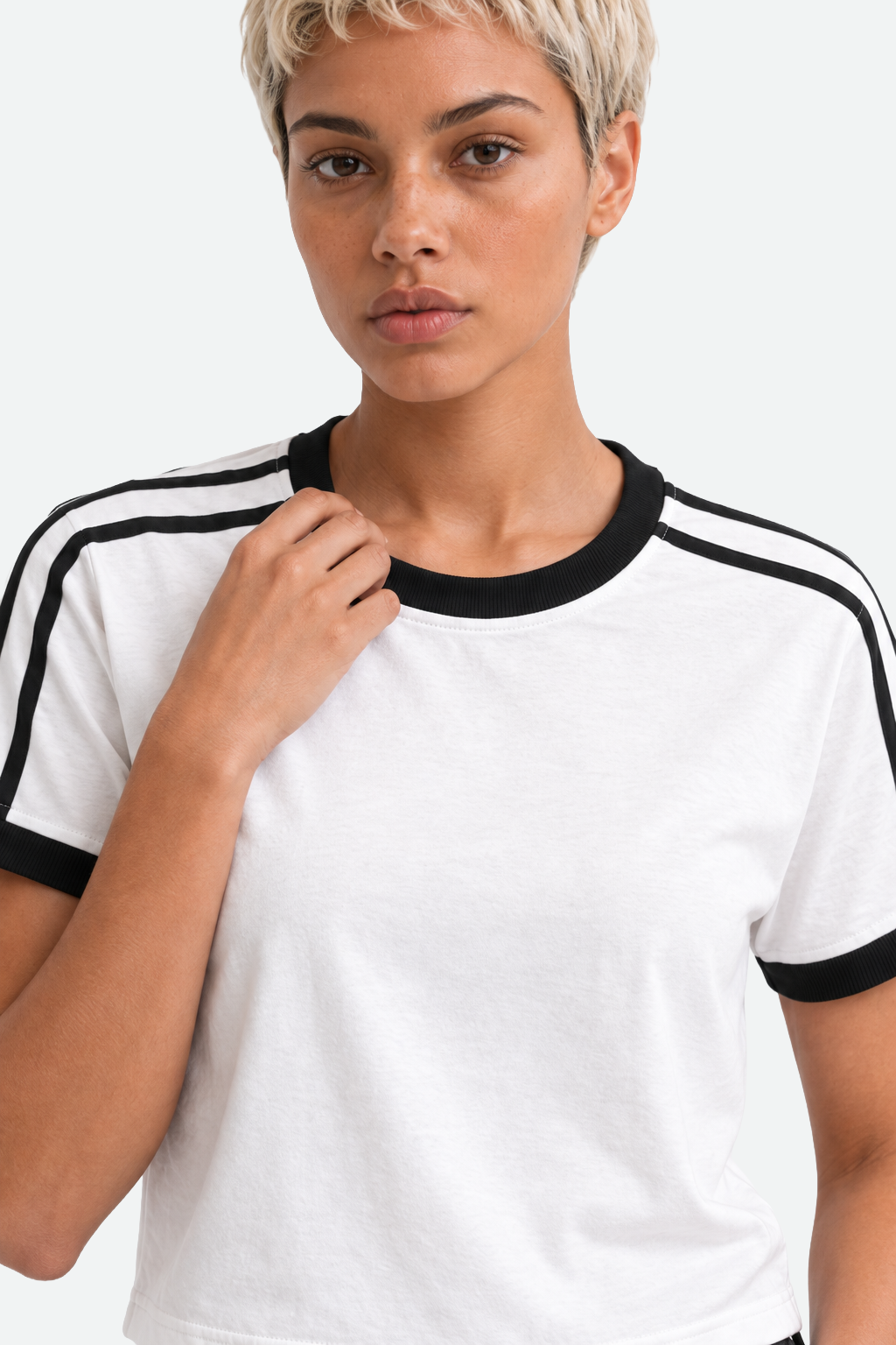 Three-Stripe Cropped Tee