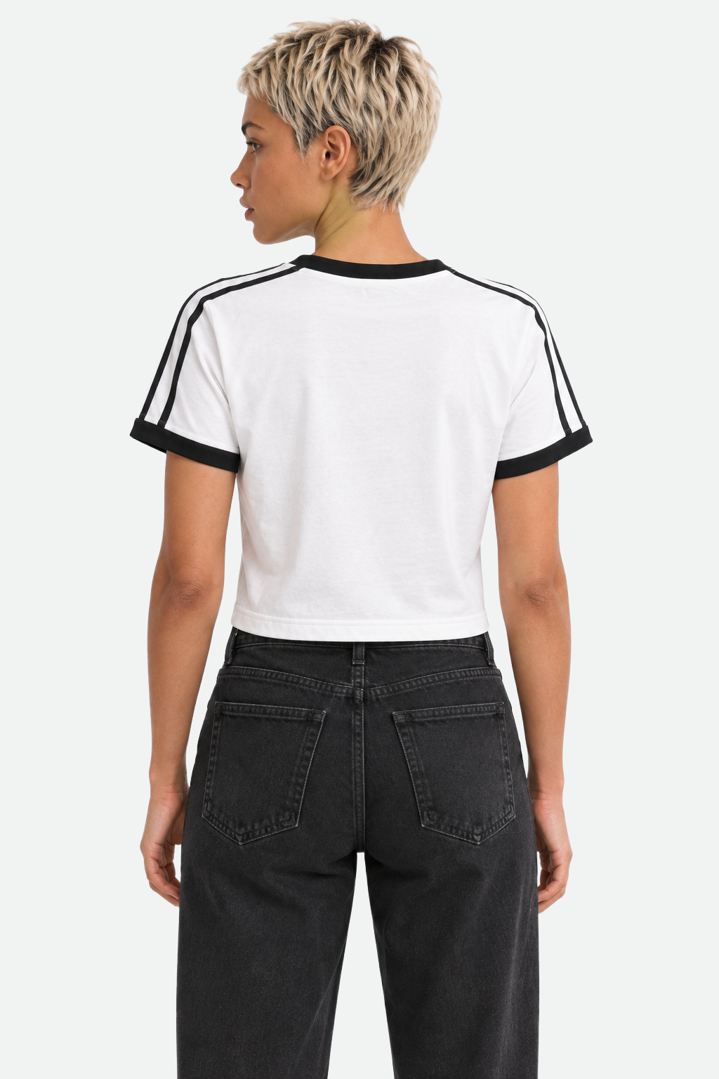 Three-Stripe Cropped Tee