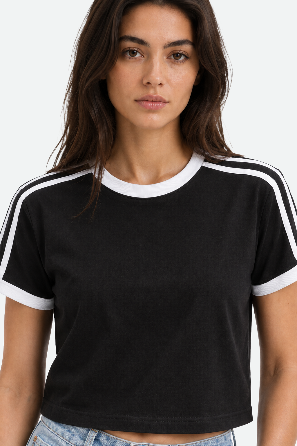 Three-Stripe Cropped Tee