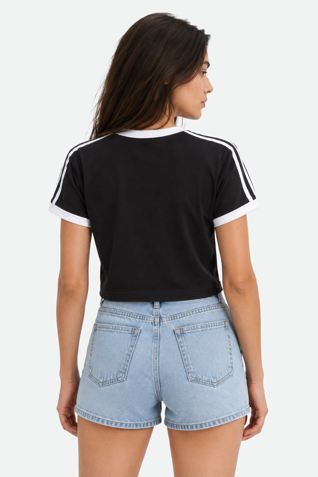 Three-Stripe Cropped Tee